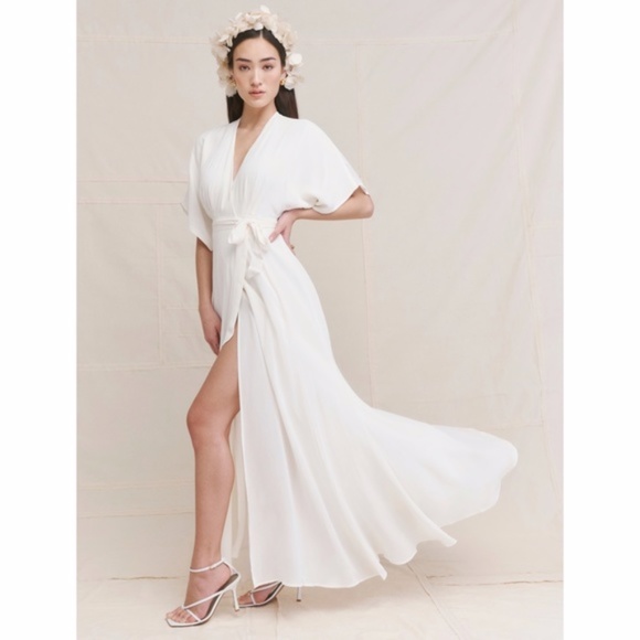 NEW Reformation Winslow Dress Ivory XS